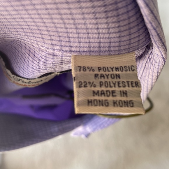 Indigo Palms denim company lavender checkered long sleeve button down. - Picture 7 of 8